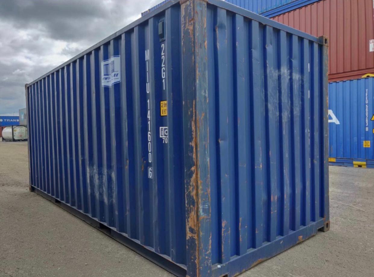 Contenedor 20 pies usado azul — contenedores usados y de ocasión en venta en España